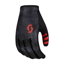 SCOTT Kolarskie rękawiczki z długimi palcami - TRACTION LF - czarny/czerwony