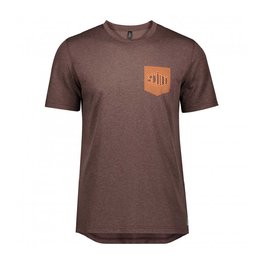 SCOTT Kolarska koszulka z krótkim rękawem - TRAIL FLOW DRI - bordowy