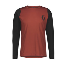 SCOTT Letnia koszulka kolarska z długim rękawem - TRAIL PROGRESSIVE - czerwony/czarny