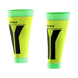SIX2 Kolarskie ochraniacze do kolan - CALF - żółty/zielony