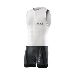 SIX2 Kombinezon kolarski - BDB - biały/czarny
