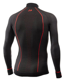 SIX2 Kolarska koszulka z długim rękawem - TS3 W CU - czerwony/czarny