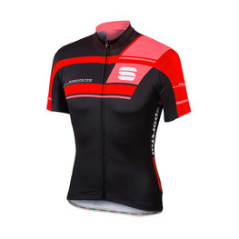 SPORTFUL Koszulka kolarska z krótkim rękawem - GRUPPETTO PRO TEAM - czarny/czerwony