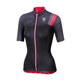SPORTFUL Koszulka kolarska z krótkim rękawem - BODYFIT PRO LADY - czarny/czerwony
