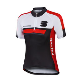 SPORTFUL Koszulka kolarska z krótkim rękawem - GRUPPETTO KIDS - czerwony/czarny/biały