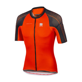 SPORTFUL Koszulka kolarska z krótkim rękawem - BODYFIT SPEEDSKIN - pomarańczowy/czarny
