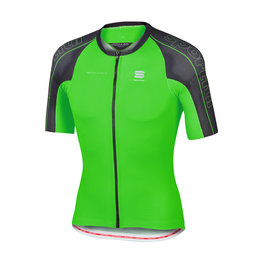 SPORTFUL Koszulka kolarska z krótkim rękawem - BODYFIT SPEEDSKIN - zielony/czarny