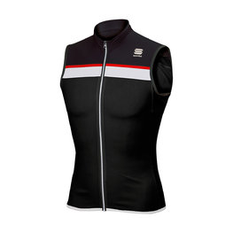 SPORTFUL Koszulka kolarska bez rękawów - PISTA - czarny/biały