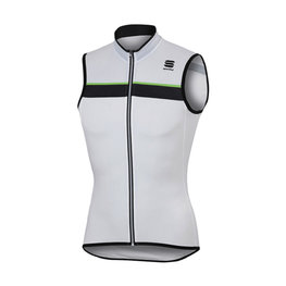 SPORTFUL Koszulka kolarska bez rękawów - PISTA - biały/czarny