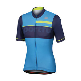 SPORTFUL Koszulka kolarska z krótkim rękawem - SQUADRA CORSE - żółty/niebieski/jasnoniebieski