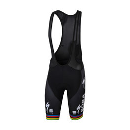 SPORTFUL Krótkie spodnie kolarskie z szelkami - BORA HANSGROHE 2018 - czarny