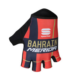 SPORTFUL Kolarskie rękawiczki z krótkimi palcami - BAHRAIN MERIDA 2019 - czerwony/niebieski