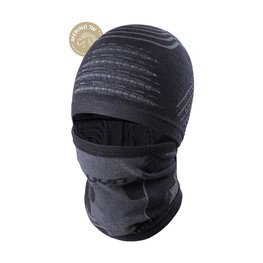 UYN Kominiarka kolarska - FUSYON MERINO 2in1 - czarny/szary